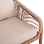 OUTDOOR LOUNGE SET 4PCS SERIES OASIS SM6224 ACACIA WOOD-ALUMINUM & ROPE IN BEIGE - Image 7