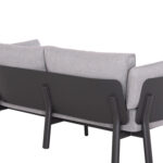 OUTDOOR LOUNGE SET 4PCS ENASTRON SM6194.01 DARK GREY ALUMINUM & GREY OLEFIN FABRIC - Image 7