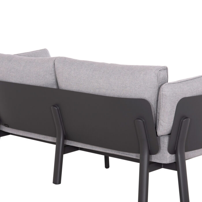 OUTDOOR LOUNGE SET 4PCS ENASTRON SM6194.01 DARK GREY ALUMINUM & GREY OLEFIN FABRIC - Image 7