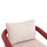 OUTDOOR LOUNGE SET 4PCS EUTOPIA SM6237.05 ALUMINUM IN RED-OLEFIN IN BEIGE-PRINTED GLASS - Image 7