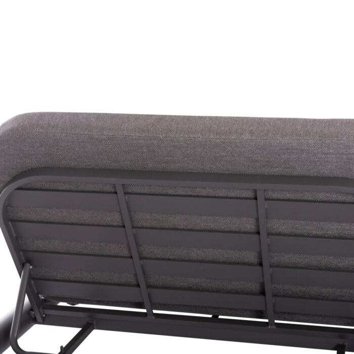 OUTDOOR DAYBED SERIES UTOPIA SM6238.01 ALUMINUM AND OLEFIN FABRIC IN DARK GREY 212x155x38Hcm. - Image 7