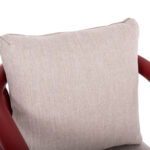 DINING CHAIR SERIES EUTOPIA SM6239.05 ALUMINUM IN RED-BEIGE OLEFIN FABRIC 62x66x78Hcm. - Image 7