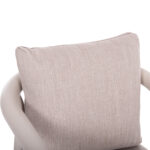 DINING CHAIR SERIES EUTOPIA SM6239.02 CREAM WHITE ALUMINUM-BEIGE OLEFIN FABRIC 62x66x78Hcm. - Image 7