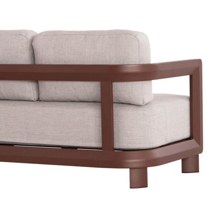OUTDOOR LOUNGE SET 4PCS SERIES LEGACY SM6254.07 ALUMINUM IN TERRACOTA COLOR-CREAM WHITE SINTERED STONE - Image 7