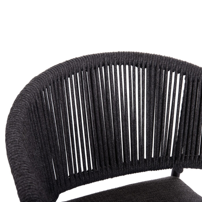 ALUMINUM DINING CHAIR STELLAR SM6320.02 ANTHRACITE FRAME & CUSHION-NATURAL ROPE 64,5x60x78,5Hcm - Image 7