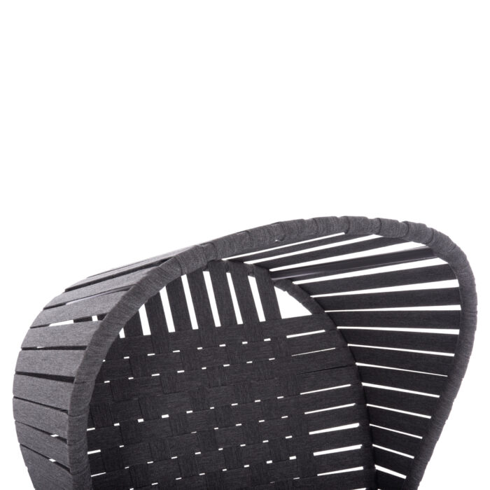 ALUMINUM ARMCHAIR STUNNER SM6323.02 ANTHRACITE FRAME-STRAP ROPE-CUSHIONS 95x106x165Hcm. - Image 7