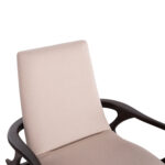 ARMCHAIR LOUNGE ARYA SM9969 TEAK WOOD IN BLACK-CREAM WHITE BOUCLE FABRIC 79x88x83Hcm. - Image 7