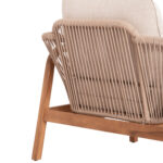 OUTDOOR LOUNGE ARMCHAIR OASIS SM6226 ACACIA WOOD-ALUMINUM & ROPE BEIGE 92x80x71.5-82Hcm. - Image 7