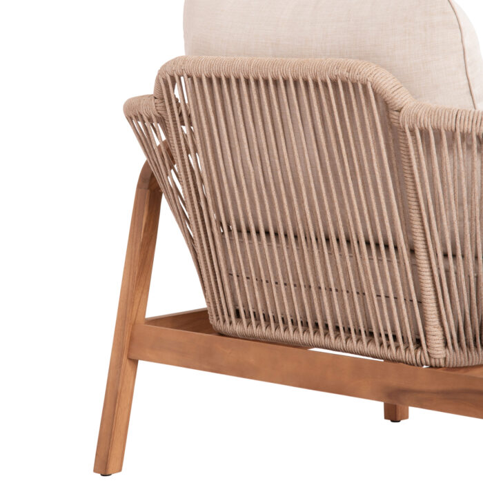 OUTDOOR LOUNGE ARMCHAIR OASIS SM6226 ACACIA WOOD-ALUMINUM & ROPE BEIGE 92x80x71.5-82Hcm. - Image 7
