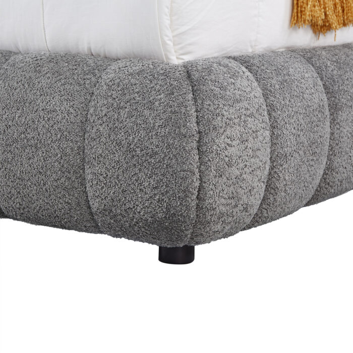 ΚΡΕΒΑΤΙ ΔΙΠΛΟ ΜΕ ΑΠΟΘ.ΧΩΡΟ BUBBLE SM725.01 ΓΚΡΙ CHENILLE ΥΦΑΣΜΑ--ΣΤΡΩΜΑ 160x200εκ - Image 7