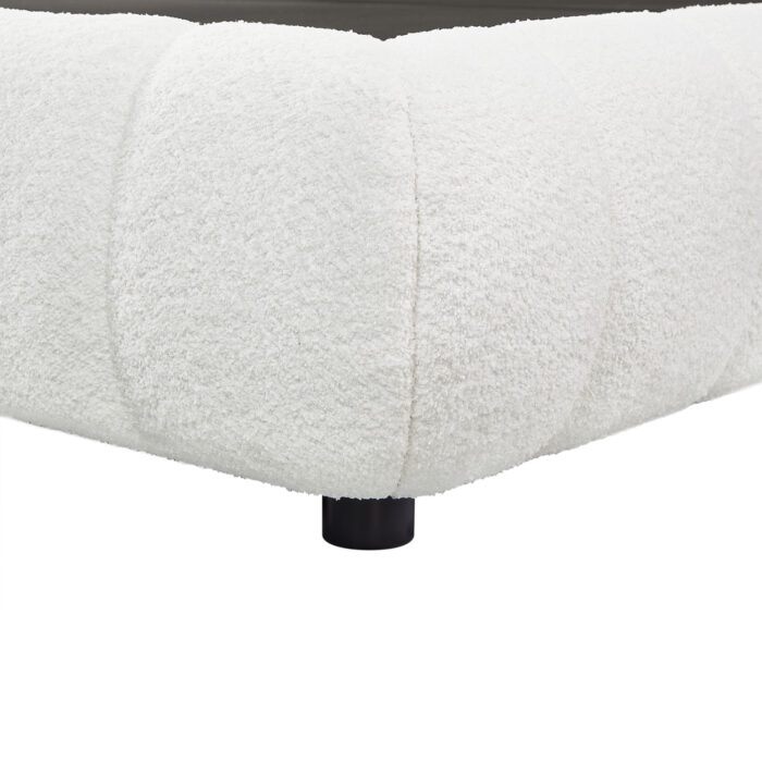 ΚΡΕΒΑΤΙ ΔΙΠΛΟ ΜΕ ΑΠΟΘ.ΧΩΡΟ BUBBLE SM725.02 ΛΕΥΚΟ CHENILLE ΥΦΑΣΜΑ--ΣΤΡΩΜΑ 160x200εκ - Image 7