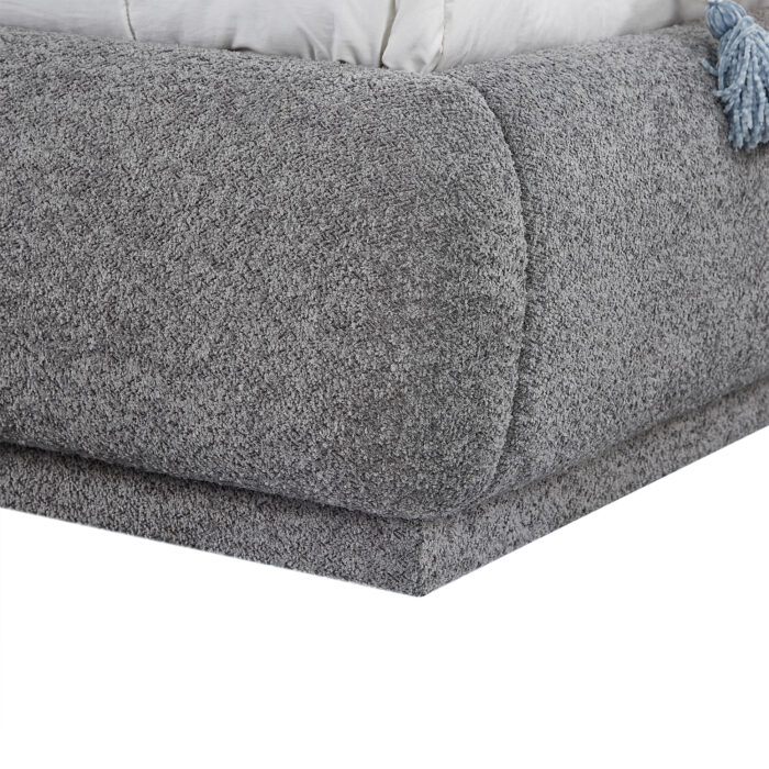 ΚΡΕΒΑΤΙ ΔΙΠΛΟ ΜΕ ΑΠΟΘ.ΧΩΡΟ NOCTIS SM726.01 ΓΚΡΙ CHENILLE ΥΦΑΣΜΑ--ΣΤΡΩΜΑ 160x200εκ - Image 7