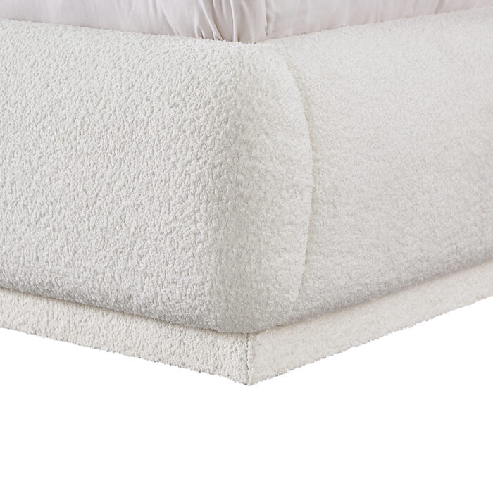 ΚΡΕΒΑΤΙ ΔΙΠΛΟ ΜΕ ΑΠΟΘ.ΧΩΡΟ NOCTIS SM726.02 ΛΕΥΚΟ CHENILLE ΥΦΑΣΜΑ--ΣΤΡΩΜΑ 160x200εκ - Image 7