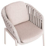DINING ARMCHAIR EOS SM6212.02 CREAM WHITE ALUMINUM-BEIGE STRAPS & OLEFIN FABRIC 65x62x80Hcm. - Image 7