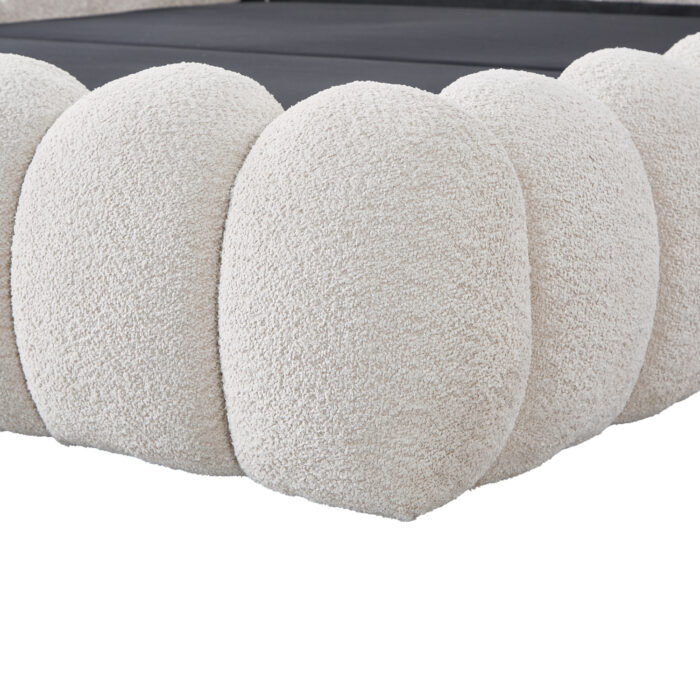 ΚΡΕΒΑΤΙ ΔΙΠΛΟ ΜΕ ΑΠΟΘ.ΧΩΡΟ BUBBLE SM727.03 ΜΠΕΖ CHENILLE ΥΦΑΣΜΑ--ΣΤΡΩΜΑ 160x200εκ - Image 7