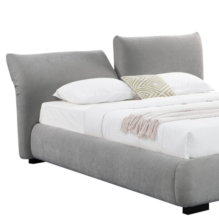 ΚΡΕΒΑΤΙ ΔΙΠΛΟ ΜΕ ΑΠΟΘ.ΧΩΡΟ NUVIA SM728.01 ΓΚΡΙ FAUX FUR ΥΦΑΣΜΑ--ΣΤΡΩΜΑ 160x200εκ - Image 7