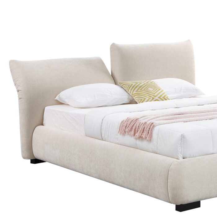 ΚΡΕΒΑΤΙ ΔΙΠΛΟ ΜΕ ΑΠΟΘ.ΧΩΡΟ NUVIA SM728.03 ΜΠΕΖ FAUX FUR ΥΦΑΣΜΑ--ΣΤΡΩΜΑ 160x200εκ - Image 7