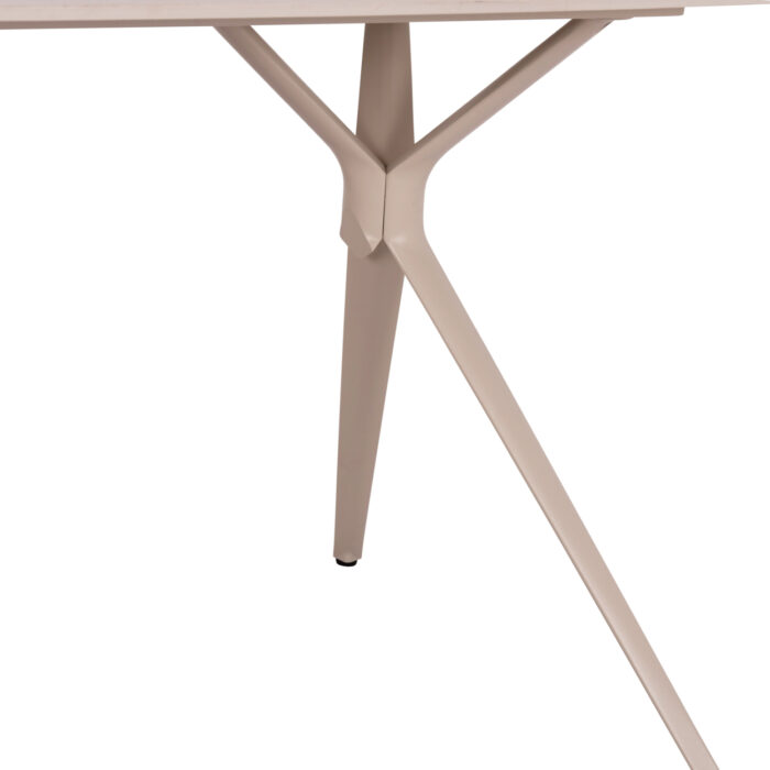ΤΡΑΠΕΖΙ ANTOINE SM6355 ΚΡΕΜ ΑΛΟΥΜΙΝΙΟ & SINTERED STONE TOP 180x90x75Yεκ. - Image 7