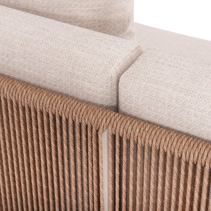 MULTIFORM OUTDOOR LOUNGE SET 6PCS AURORA SM6170 IVORY ALUMINUM-BEIGE WICKER-SINTERED STONE - Image 8