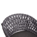 DINING CHAIR CAMELLIA SM6209.01 DARK GREY ALUMINUM-P.E. ROPE-OLEFIN CUSHION - Image 8
