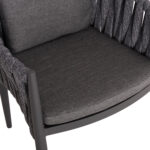 DINING ARMCHAIR KWEEN SM6210.01 DARK GREY ALUMINUM-P.E.STRAP ROPE-OLEFIN FABRIC 59x60x76Hcm. - Image 8