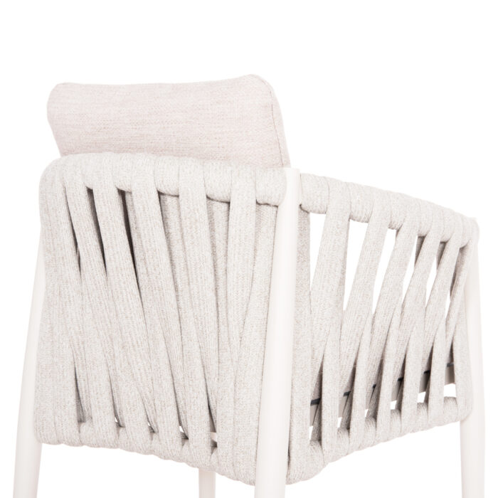 DINING ARMCHAIR KWEEN SM6210.02 CREAM WHITE ALUMINUM-BEIGE P.E.STRAP ROPE-OLEFIN FABRIC 59x60x76Hcm. - Image 8