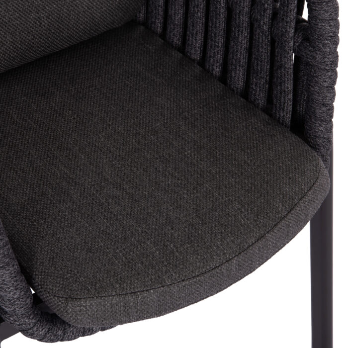 DINING ARMCHAIR EOS SM6212.01 DARK GREY ALUMINUM-STRAPS-OLEFIN FABRIC 65x62x80Hcm. - Image 8