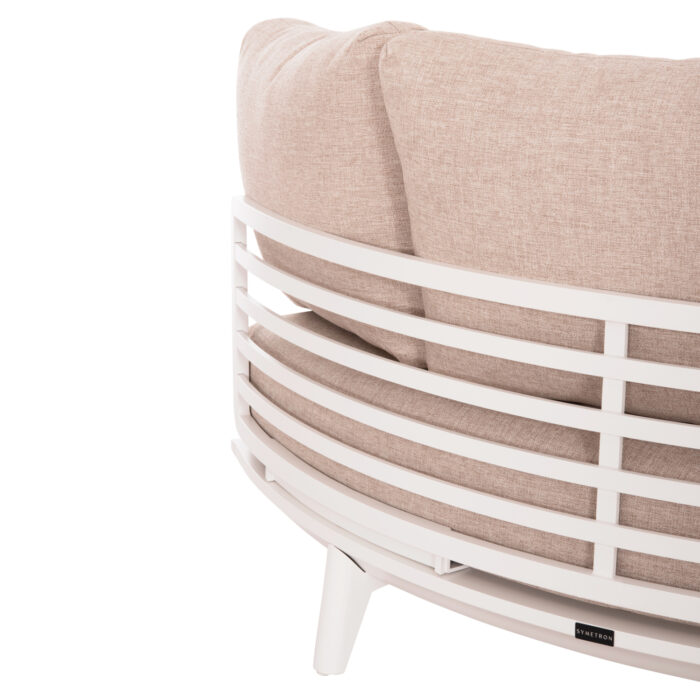 OUTDOOR LOUNGE SET 4PCS ORION CORNER SM6191.02 WHITE ALUMINUM & BEIGE OLEFIN - Image 8