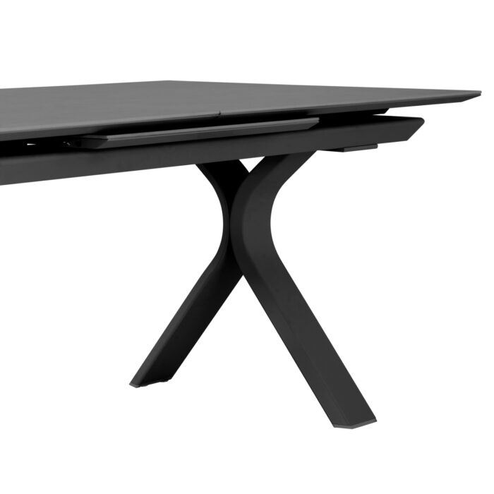 EXPANDABLE ALUMINUM DINING TABLE ANDROMEDA (S) SM6183.02 FRAME & SINTERED STONE TOP IN GREY COLOR 180-240x100x76.5H - Image 8