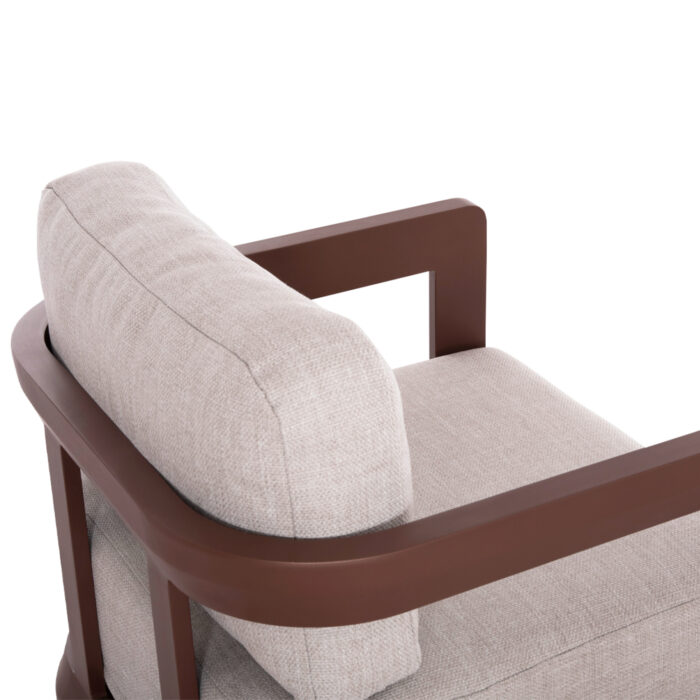 OUTDOOR LOUNGE SET 4PCS SERIES LEGACY SM6254.07 ALUMINUM IN TERRACOTA COLOR-CREAM WHITE SINTERED STONE - Image 8