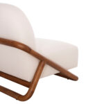 ARMCHAIR LOUNGE RAMROD SM9967 TEAK WOOD IN NATURAL-CREAM WHITE BOUCLE 75x87x79Hcm. - Image 8