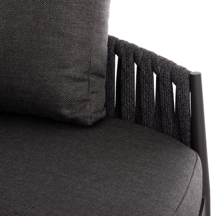 DAYBED SERIES POLARIS SM6215.01 ALUMINUM-STRAP ROPE & OLEFIN IN ANTHRACITE 164x144x84Hcm. - Image 8