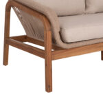 OUTDOOR 2-SEATER SOFA SERIES OASIS SM6225 ACACIA WOOD-ALUMINUM & ROPE IN BEIGE 156x82x73Hcm. - Image 8