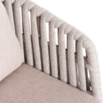 DINING ARMCHAIR EOS SM6212.02 CREAM WHITE ALUMINUM-BEIGE STRAPS & OLEFIN FABRIC 65x62x80Hcm. - Image 8