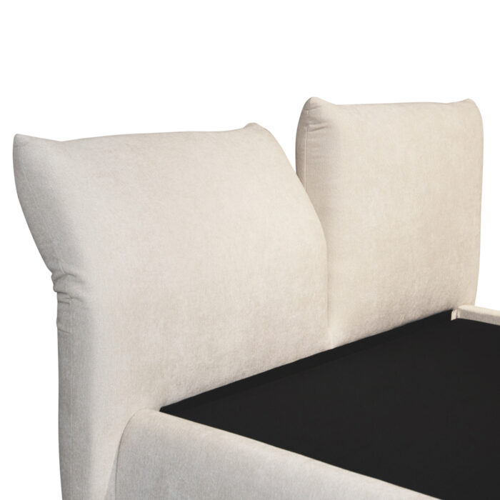 ΚΡΕΒΑΤΙ ΔΙΠΛΟ ΜΕ ΑΠΟΘ.ΧΩΡΟ NUVIA SM728.03 ΜΠΕΖ FAUX FUR ΥΦΑΣΜΑ--ΣΤΡΩΜΑ 160x200εκ - Image 8