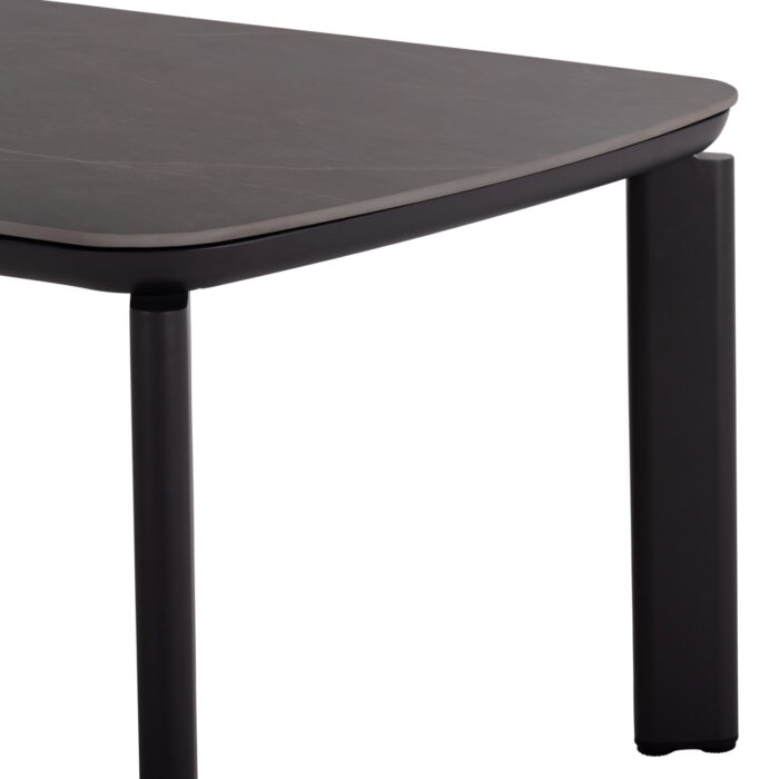 ΤΡΑΠΕΖΙ STERLIN SM6356.02 ΣΚΟΥΡΟ ΓΚΡΙ ΑΛΟΥΜΙΝΙΟ & SINTERED STONE TOP 240x100x76Y - Image 8