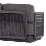 OUTDOOR LOUNGE SET 4PCS SERIES ELYSIA SM6186.01 DARK GREY ALUMINUM-ROPE-P.E.FABRIC - Image 8