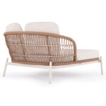 OUTDOOR DAYBED 2-SEATER QUANTUM SM6172 IVORY COLOR ALUMINUM-P.E.WICKER BEIGE 162x148x97Hcm - Image 5
