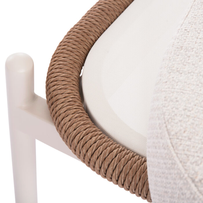 OUTDOOR DAYBED 2-SEATER QUANTUM SM6172 IVORY COLOR ALUMINUM-P.E.WICKER BEIGE 162x148x97Hcm - Image 8