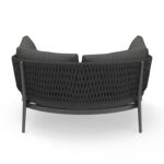 DAYBED 2-SEATER SERIES CAMELLIA SM6217.01 DARK GREY ALUMINUM-P.E.ROPE-OLEFIN 164x144x70Hcm. - Image 5