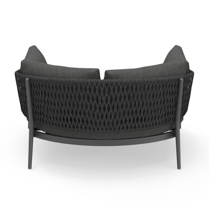 DAYBED 2-SEATER SERIES CAMELLIA SM6217.01 DARK GREY ALUMINUM-P.E.ROPE-OLEFIN 164x144x70Hcm. - Image 5