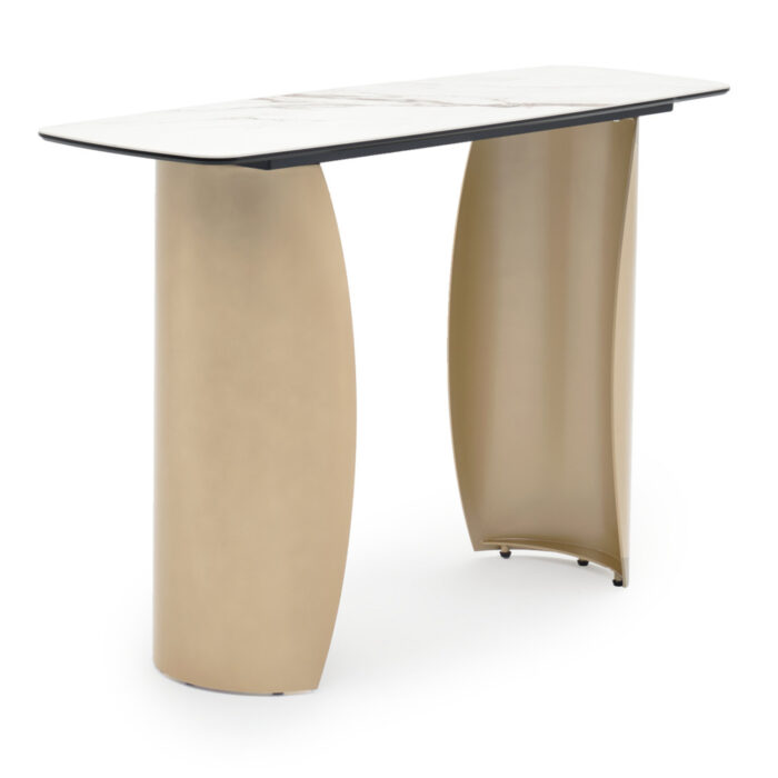 CONSOLE SERIES OBSESSION SM18088 CERAMIC TOP WITH GLASS-METAL LEGS 120x40x76Hcm. - Image 1