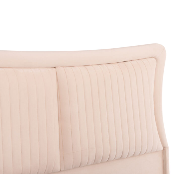 DOUBLE BED NESTOR HM715 BEIGE VELVET FOR MATTRESS 160x200cm. - Image 5