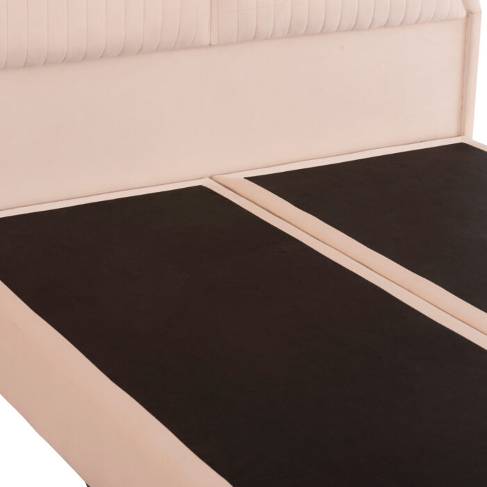 DOUBLE BED NESTOR HM715 BEIGE VELVET FOR MATTRESS 160x200cm. - Image 6