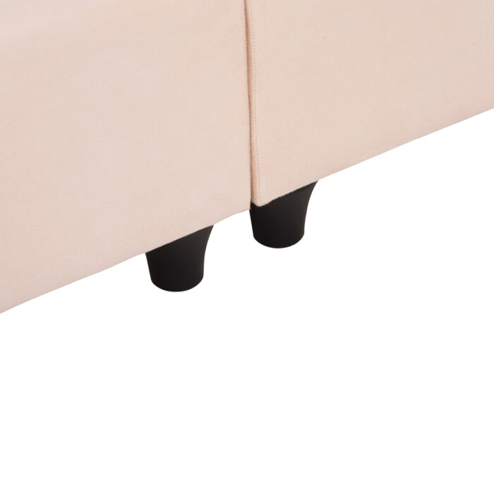 DOUBLE BED NESTOR HM715 BEIGE VELVET FOR MATTRESS 160x200cm. - Image 7
