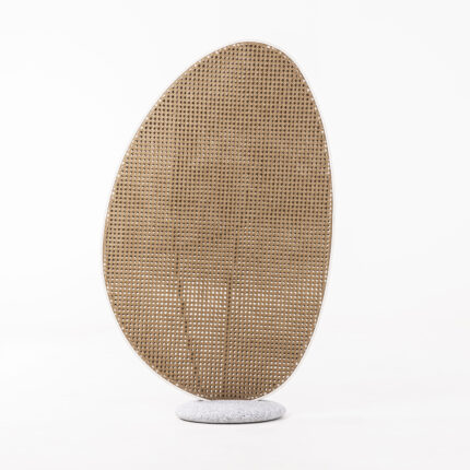 ALUMINUM SCREEN DIVIDER KOMORABI (S) SM6181.01 IVORY COLOR FRAME-WICKER IN BEIGE 108x33x169Hcm.