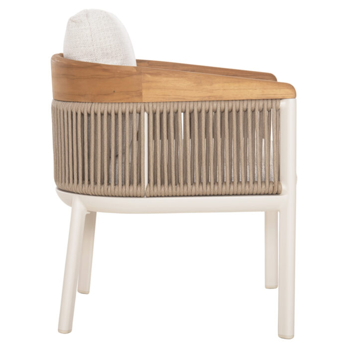 ALUMINUM DINING CHAIR SERIES ETHEREAL SM6166 TEAK WOOD-P.E.ROPE-OLEFIN 60x63x84Hcm. - Image 4