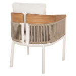 ALUMINUM DINING CHAIR SERIES ETHEREAL SM6166 TEAK WOOD-P.E.ROPE-OLEFIN 60x63x84Hcm. - Image 5