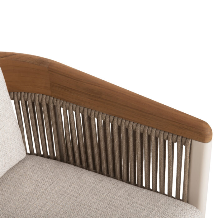ALUMINUM DINING CHAIR SERIES ETHEREAL SM6166 TEAK WOOD-P.E.ROPE-OLEFIN 60x63x84Hcm. - Image 8