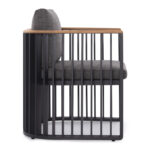 ALUMINUM DINING CHAIR SERIES ETERNITY SM6174 ANTHRACITE COLOR-GREY CUSHIONS 64x65x68.5-82Hcm. - Image 4